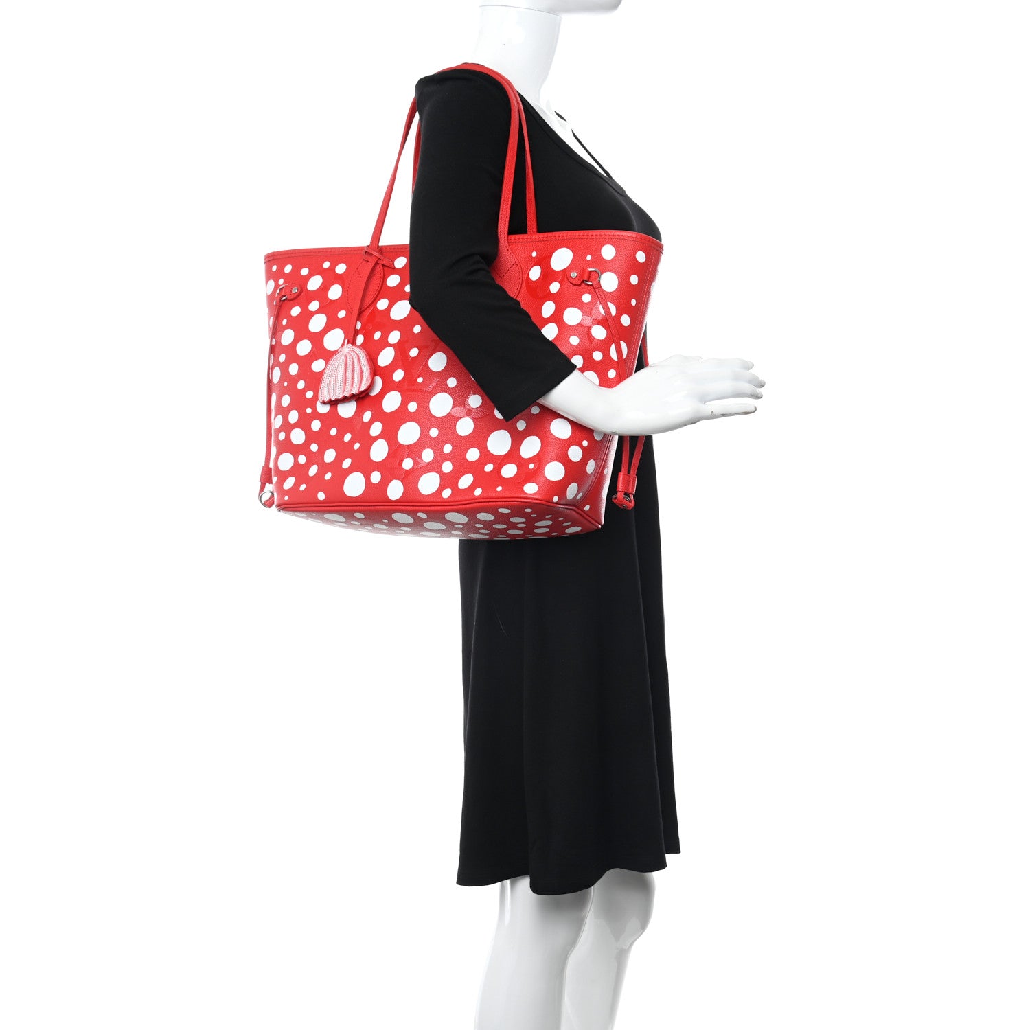 Louis Vuitton LV X YK Empreinte Infinity Dots Neverfull MM Rouge White 2 of 11
