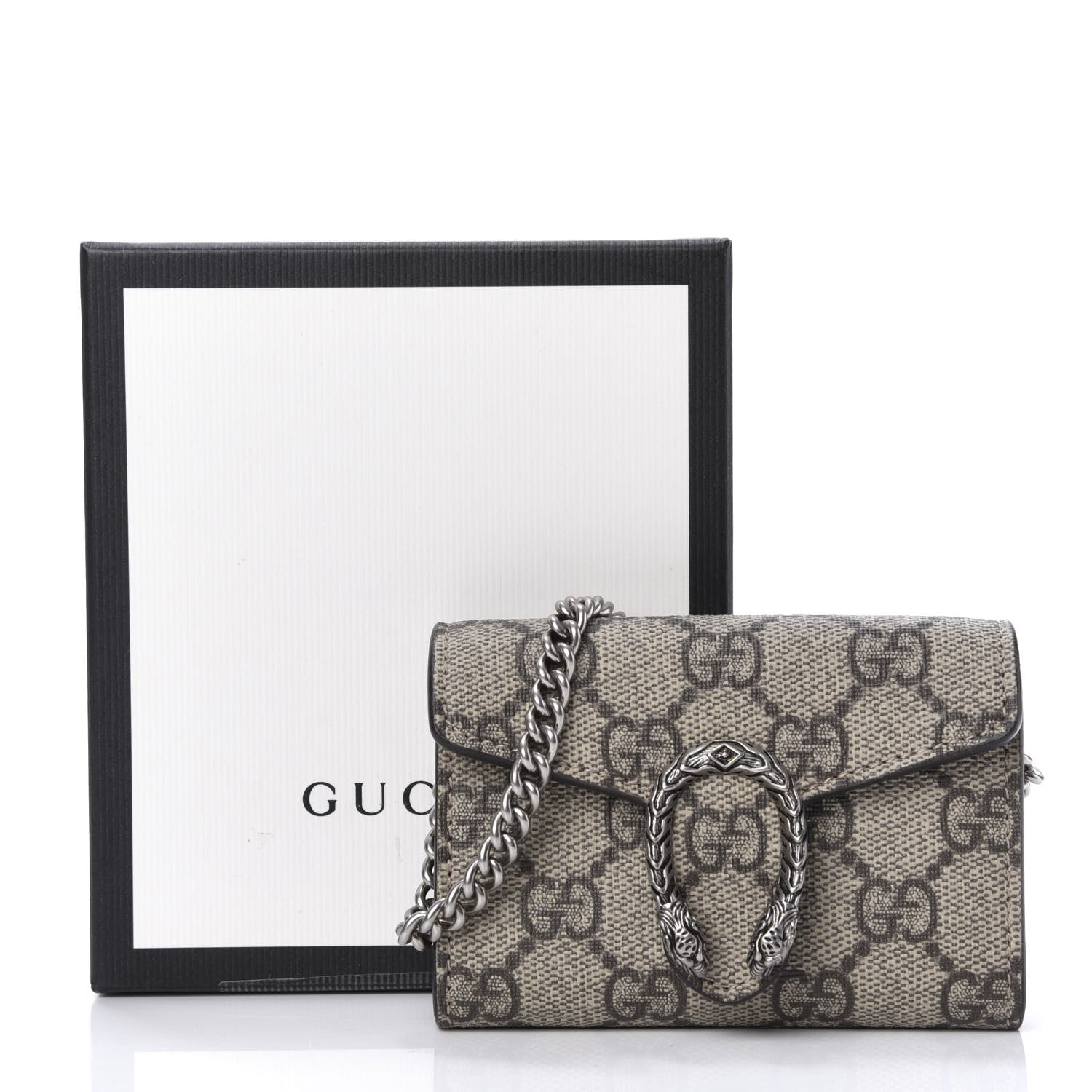 Gucci GG Supreme Monogram Dionysus Coin Purse Taupe 8 of 8