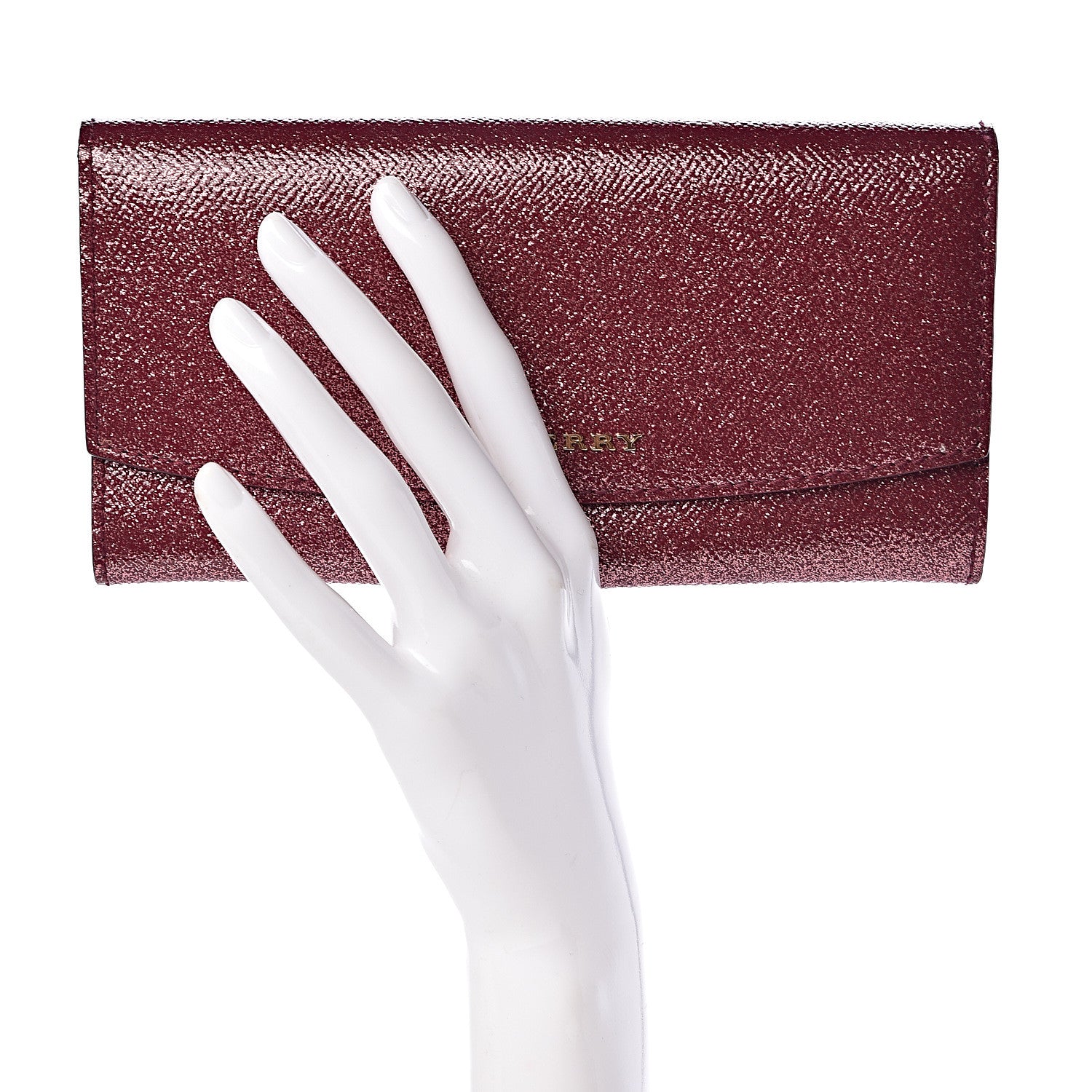 Burberry Patent Glitter Porter Continental Wallet 2 of 9