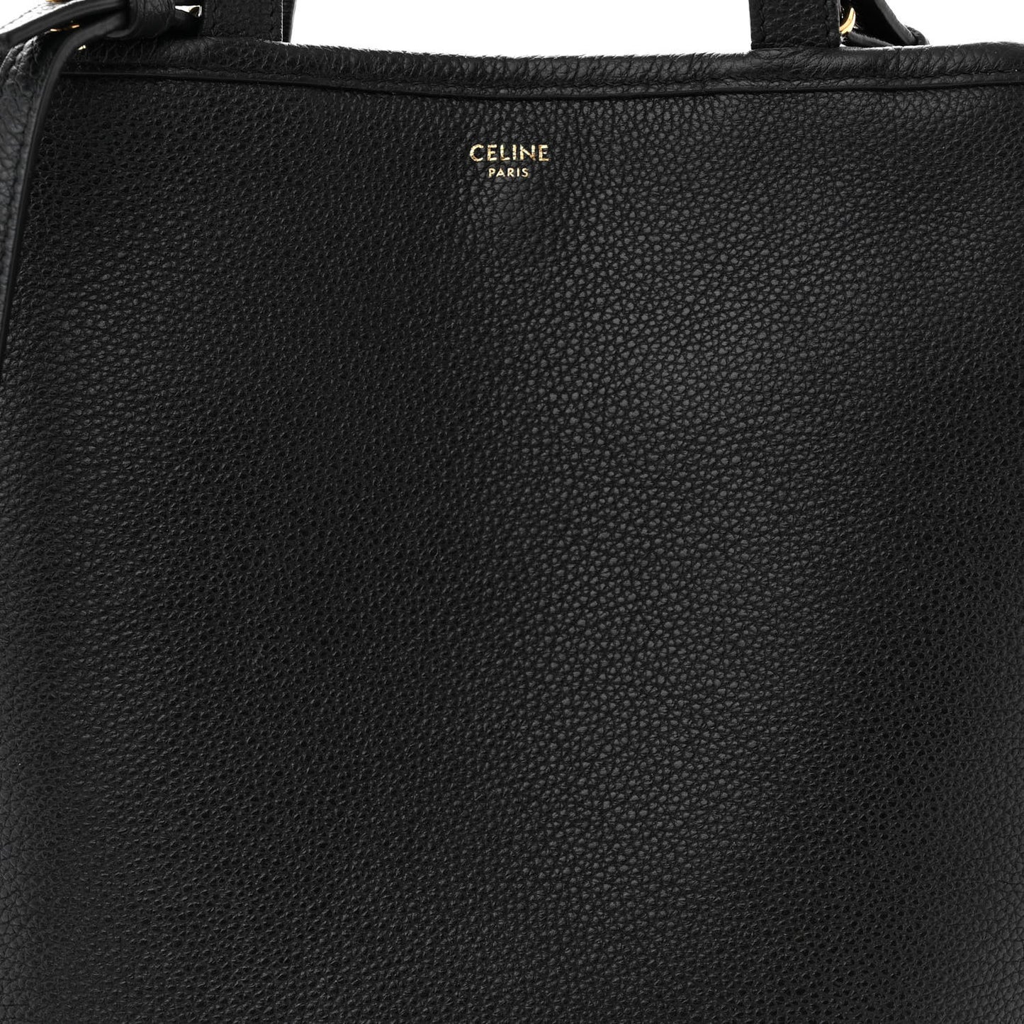 Grained Calfskin Small Folded Cabas Black