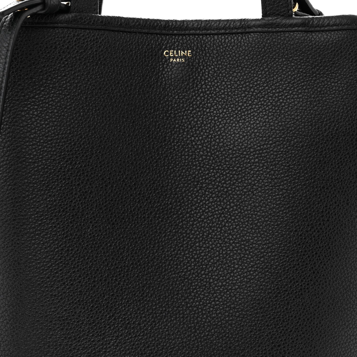 Celine Grained Calfskin Small Folded Cabas Black 8 of 10