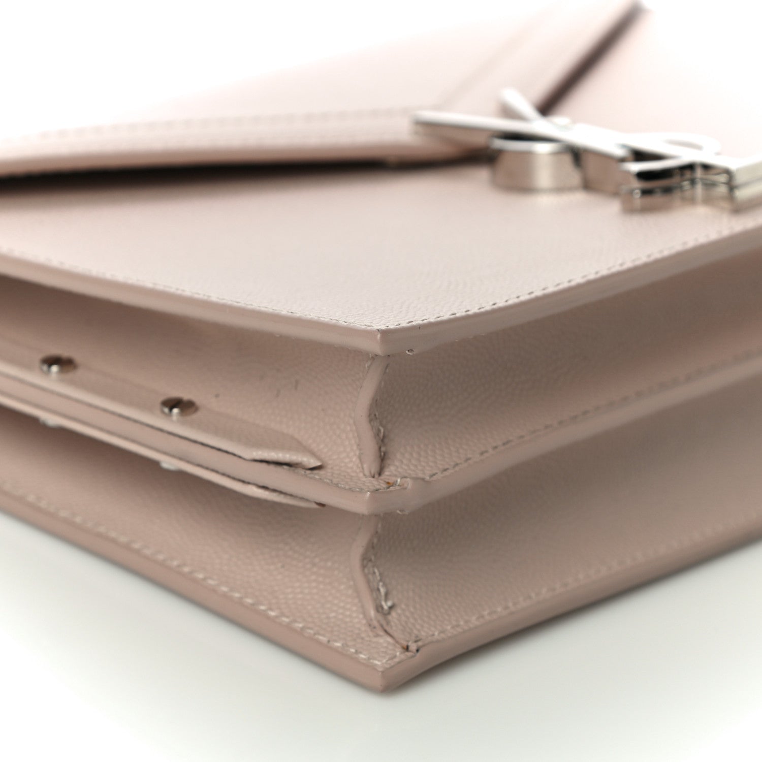 Saint Laurent Grain De Poudre Monogram Cassandra Clasp Bag Marble Pink 9 of 12