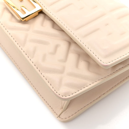 Fendi Nappa Matisse FF Embossed Wallet On Chain Baguette Camelia 12 of 17