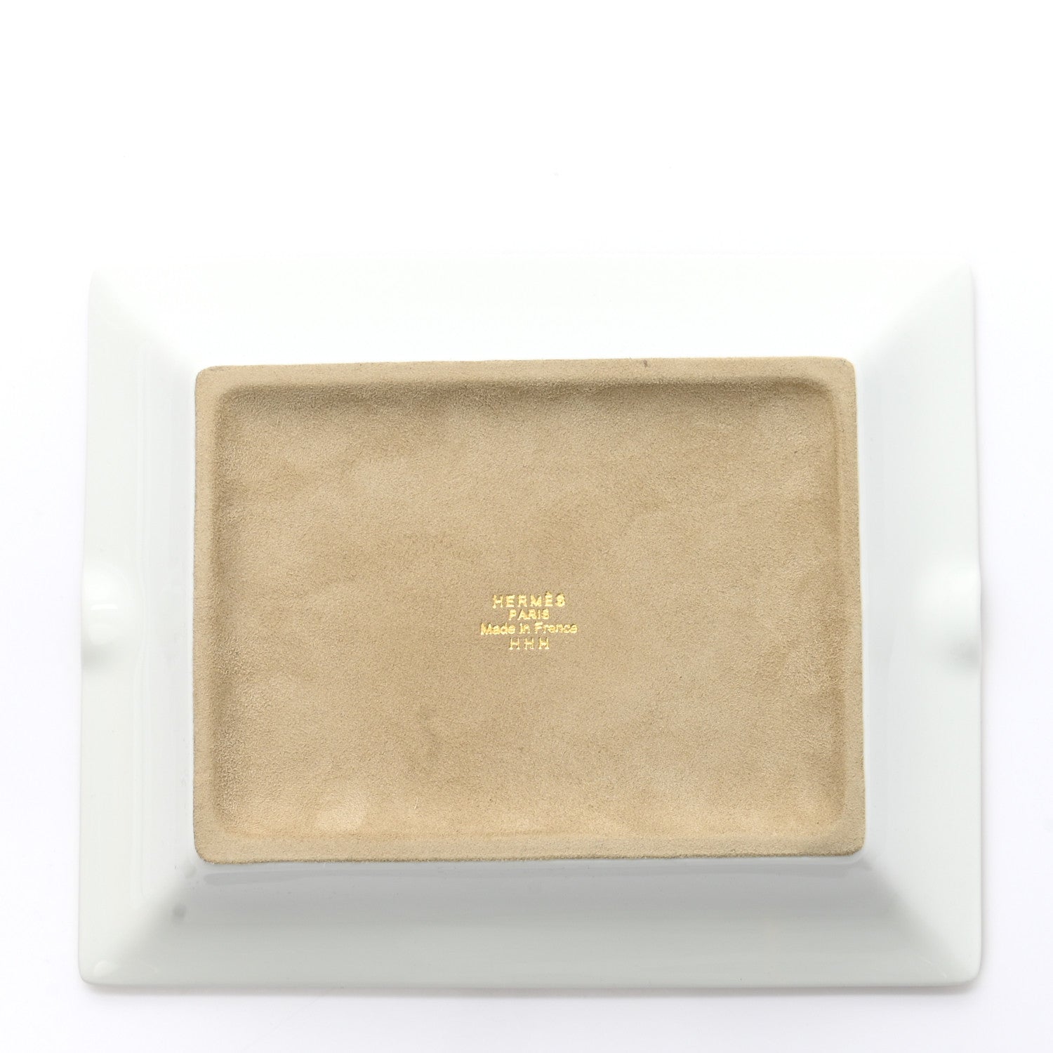 Hermes Porcelain Mosaique Au 24 Gold Ashtray 3 of 5