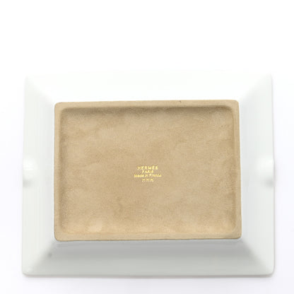 Hermes Porcelain Mosaique Au 24 Gold Ashtray 3 of 5