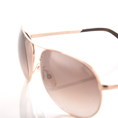 Tom Ford Metal Charles Aviator Sunglasses TF35 Gold 6 of 8