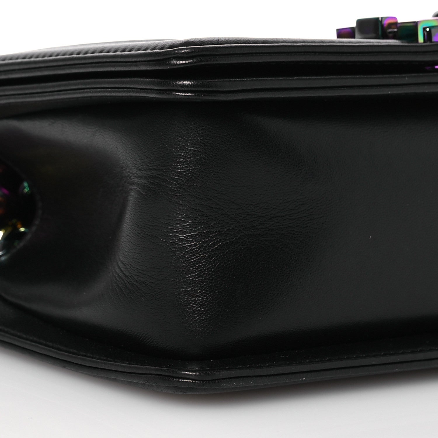 Chanel Lambskin LED Iridescent Metal Small Boy Flap Black Multicolor 10 of 15