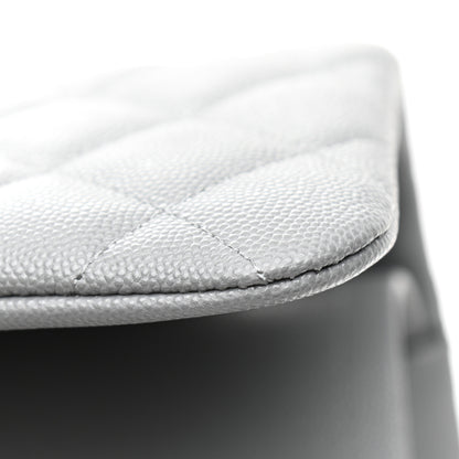 Chanel Caviar Quilted Jumbo Double Flap Grey 9 of 10