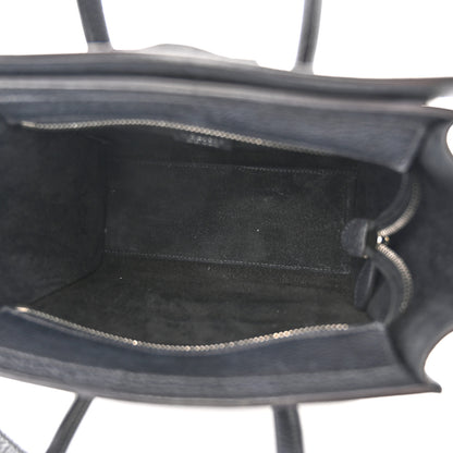 Celine Drummed Calfskin Nano Luggage Black 5 of 13