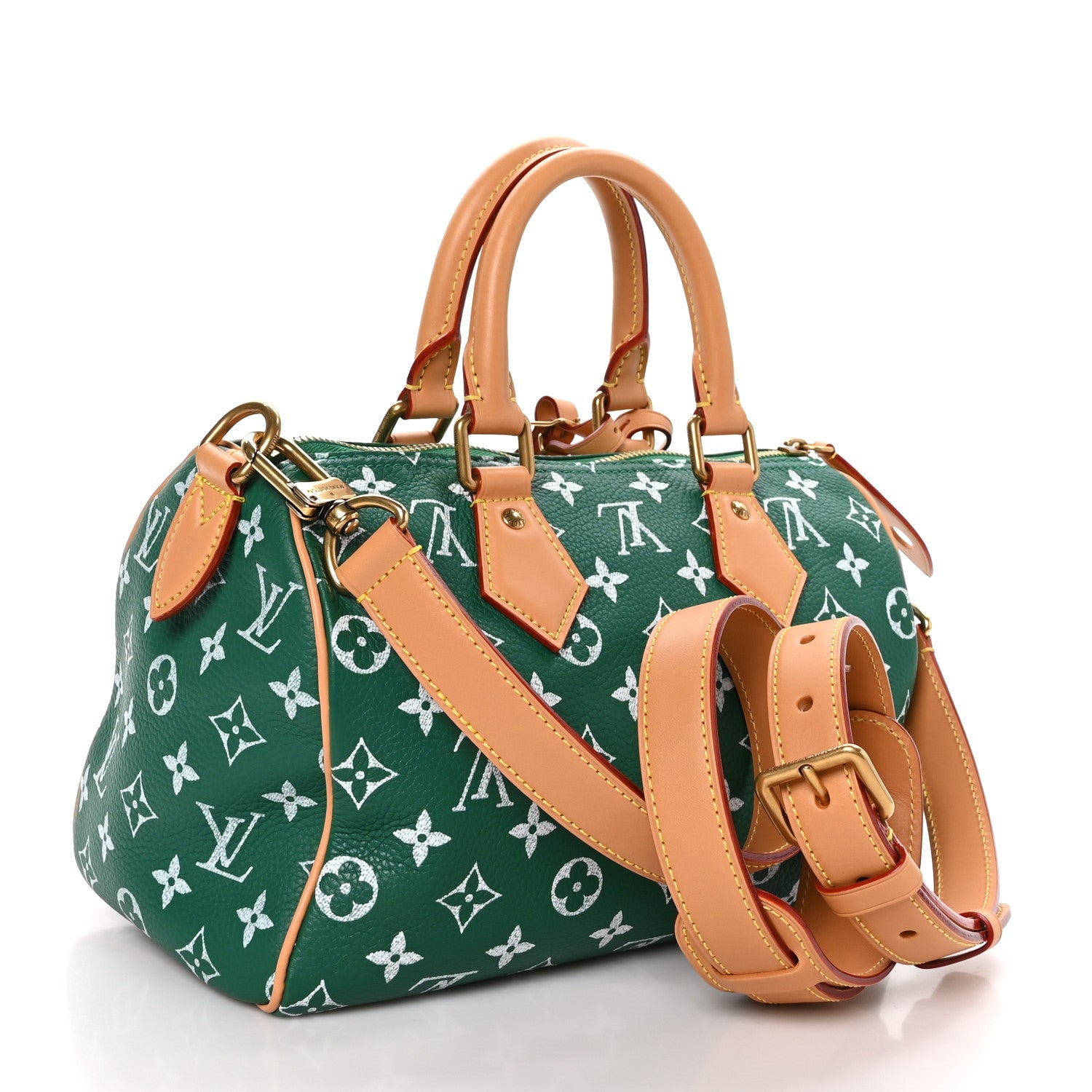 Louis Vuitton Calfskin Monogram Speedy P9 Bandouliere 25 Green 2 of 11