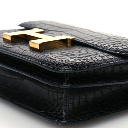 Hermes Matte Alligator Constance 24 Black 11 of 12