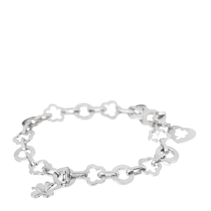 Chanel 18K White Gold Camellia Charm Bracelet 1 of 4