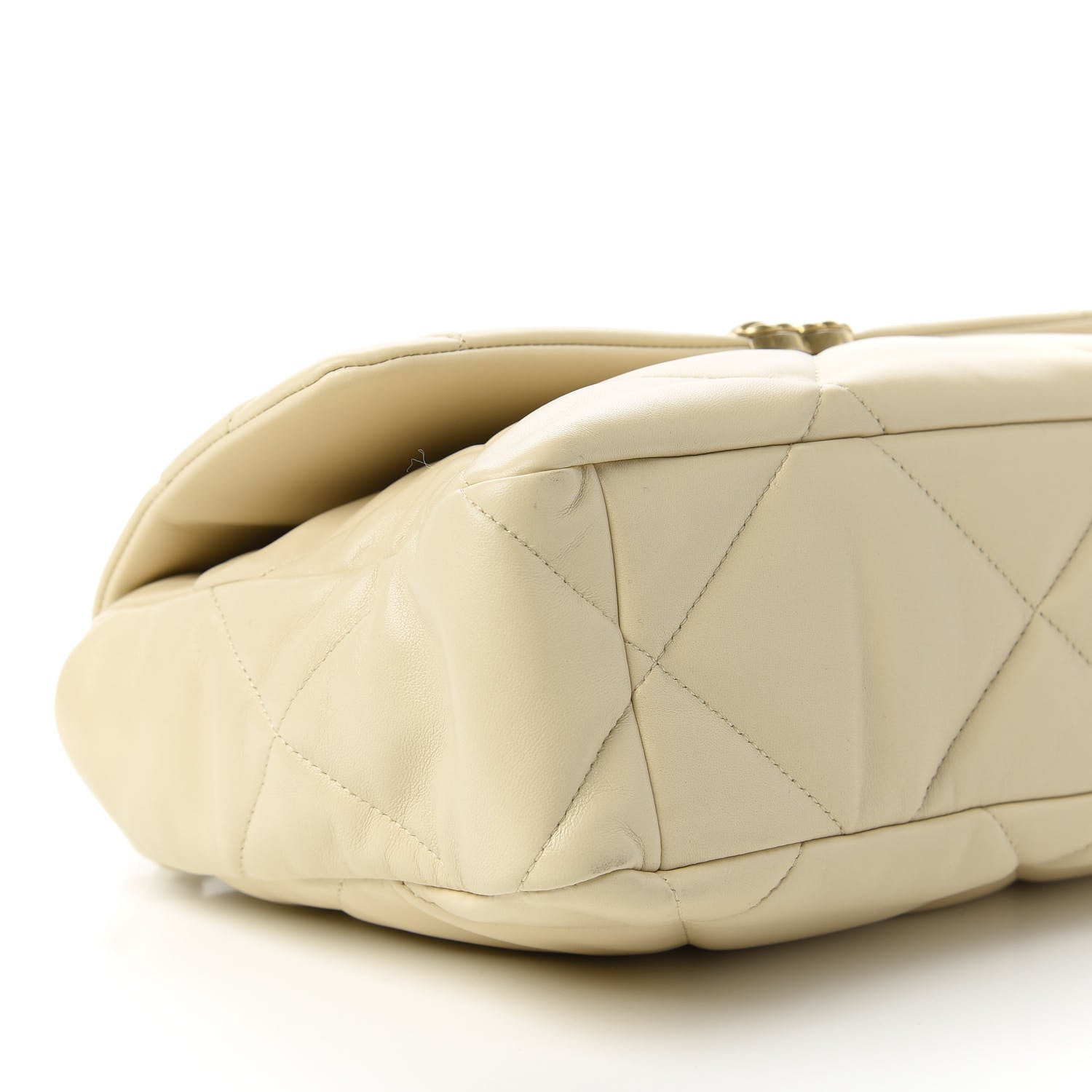 Chanel Lambskin Quilted Large Chanel 19 Flap Beige 6 of 10