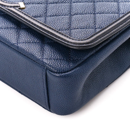 Chanel Caviar Quilted Medium CC Filigree Flap Navy Black 10 of 10