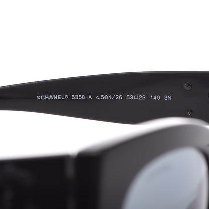 Chanel Acetate Butterfly Signature CC Sunglasses 5358 Black 6 of 9