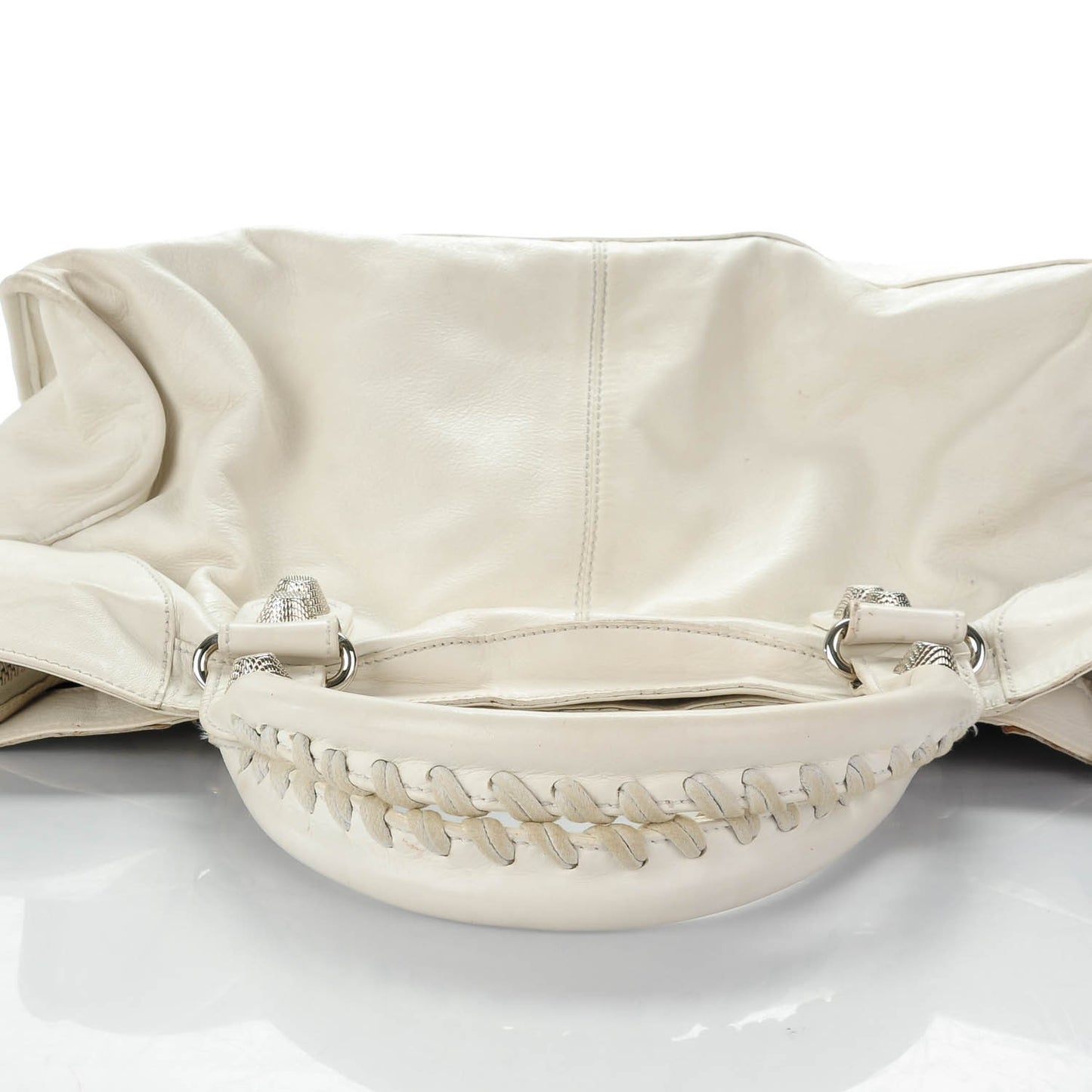 Agneau Giant 21 Silver Hardware Part Time White