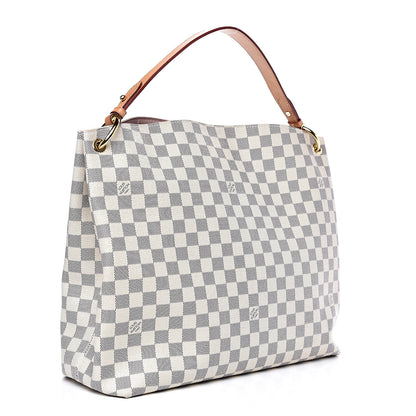 Louis Vuitton Damier Azur Graceful MM Rose Ballerine 2 of 15