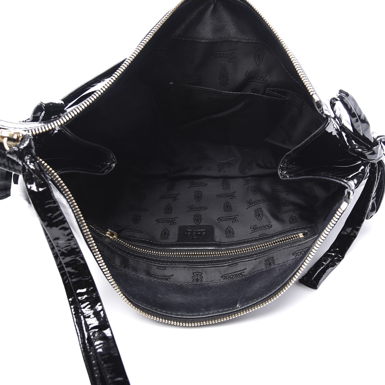 Gucci Patent Large Hysteria Clutch Black 4 of 10