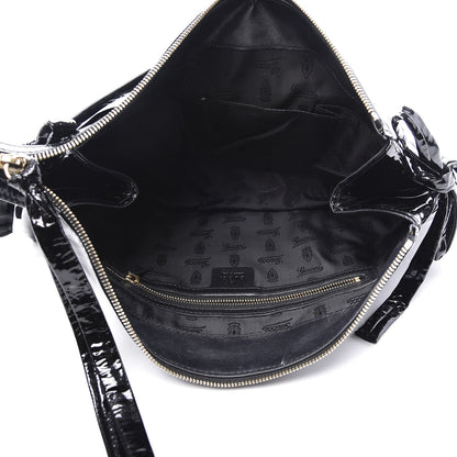 Gucci Patent Large Hysteria Clutch Black 4 of 10
