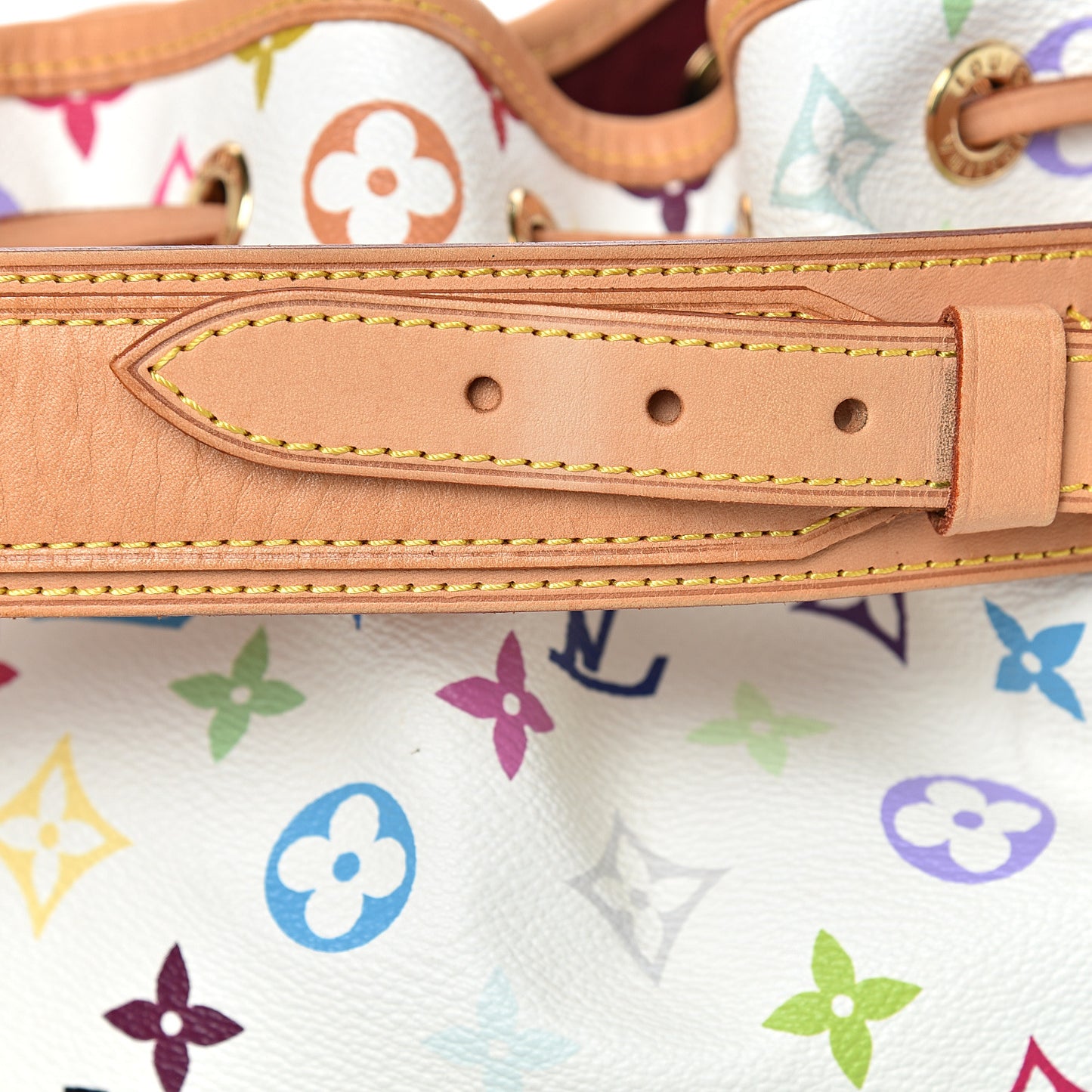 Monogram Multicolor Petit Noe White