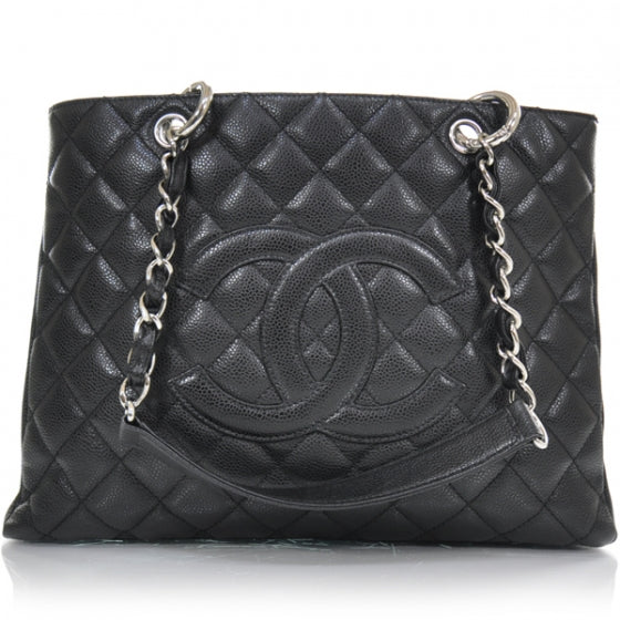 Chanel Caviar Quilted Grand Shopping Tote GST Black 1 of 11
