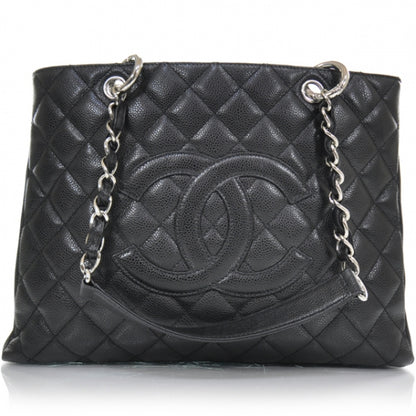 Chanel Caviar Quilted Grand Shopping Tote GST Black 1 of 11