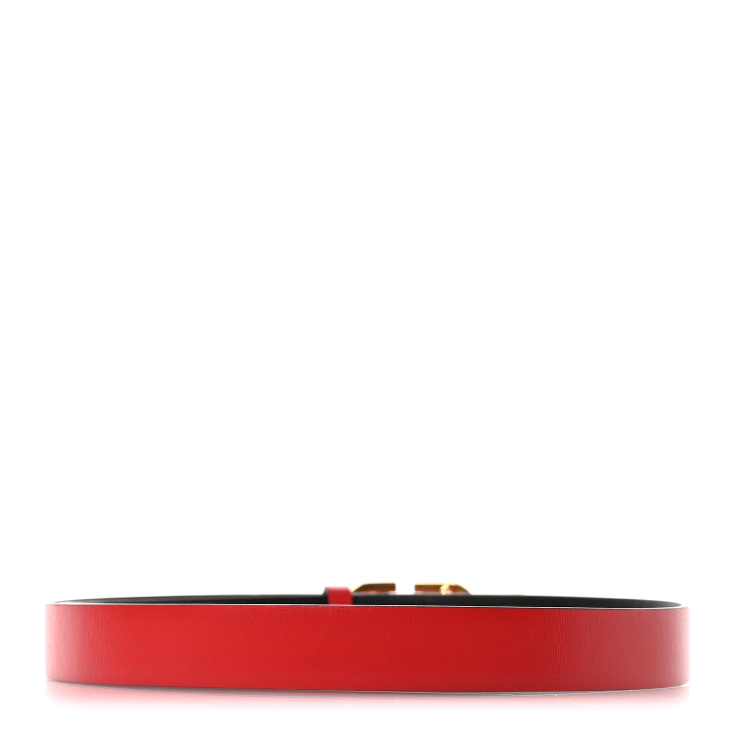 Glossy Calfskin VLogo Reversible 30mm Belt 70 28 Black Rouge Pur