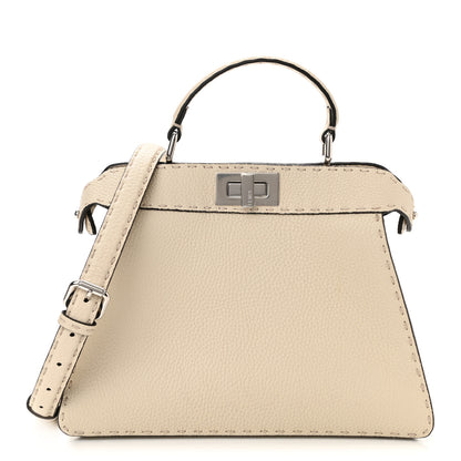 Fendi Cuoio Romano Selleria Chamois Small Peekaboo I SEE U Satchel Camelia Sand Cyber 1 of 9