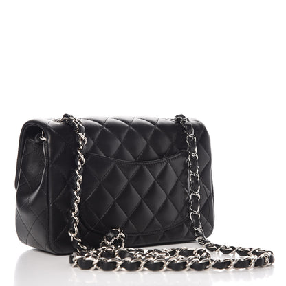 Chanel Lambskin Quilted Mini Rectangular Flap Black 3 of 10
