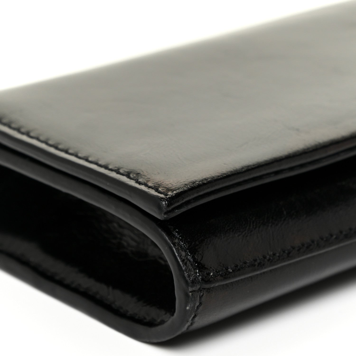 Saint Laurent Calfskin Fetiche Long Clutch Black 8 of 20