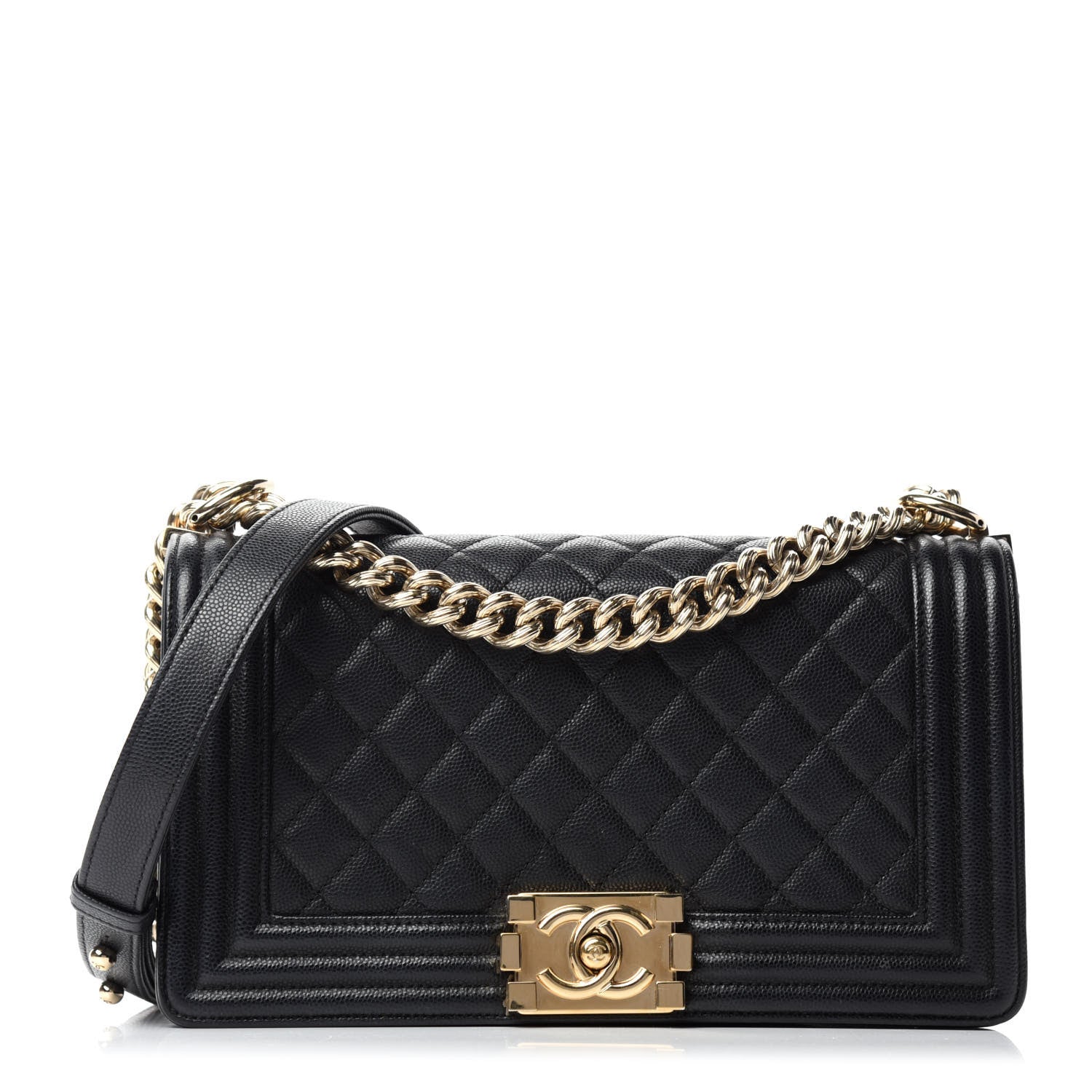 Chanel Caviar Quilted Medium Boy Flap Black 1 of 10