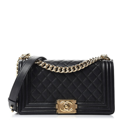 Chanel Caviar Quilted Medium Boy Flap Black 1 of 10