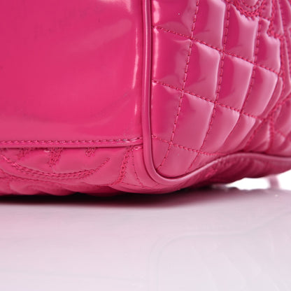 Versace Patent Barocco Quilted Vanitas Bowling Bag Fuchsia 11 of 12