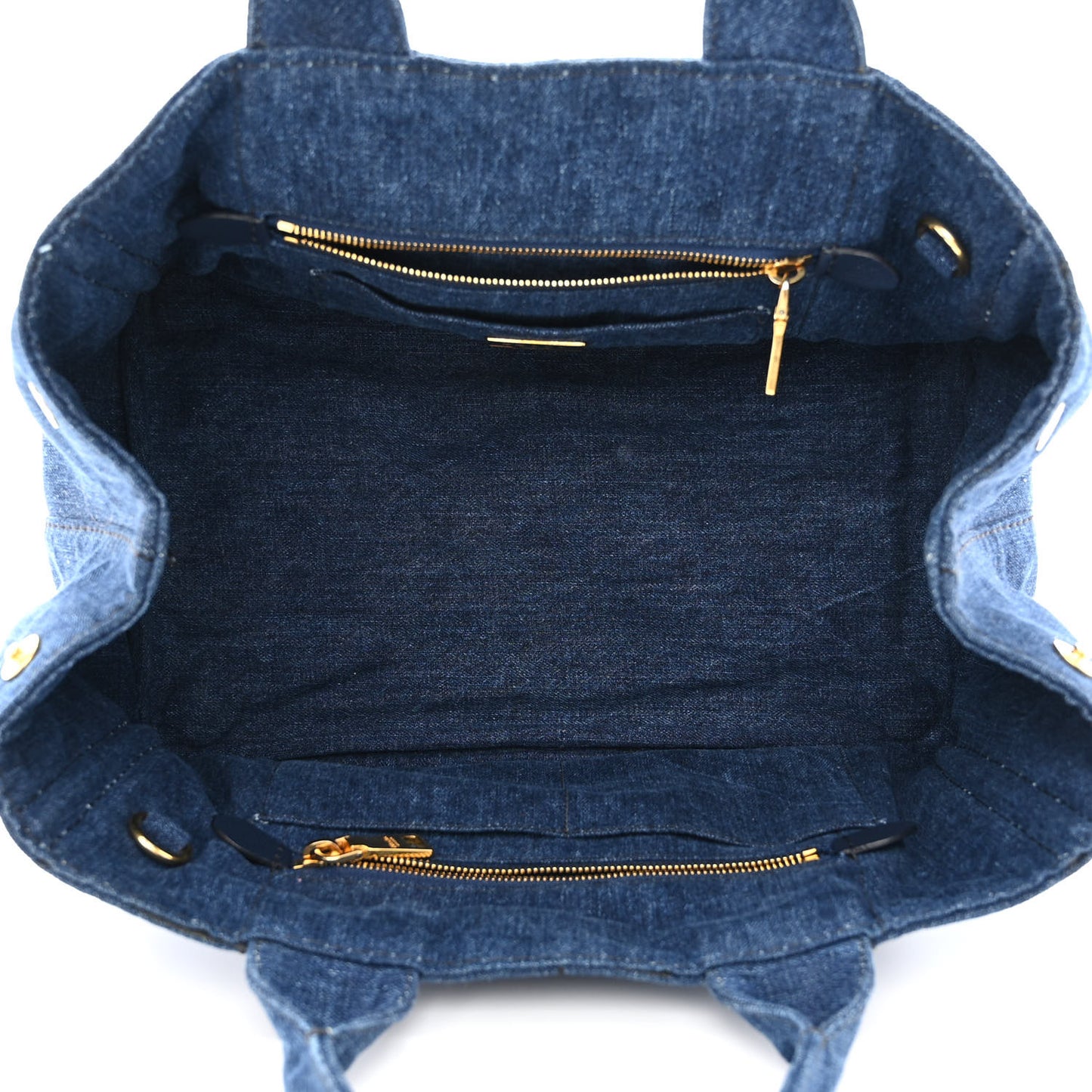Denim Logo Tote Bleu