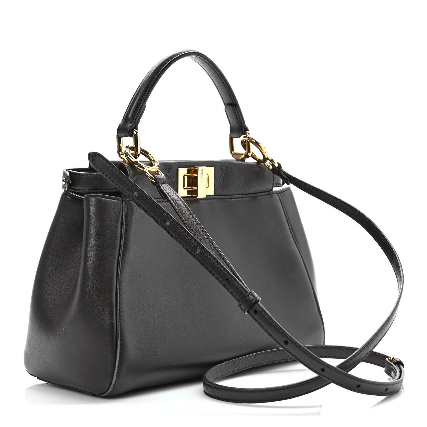 Nappa Mini Peekaboo Iconic Satchel Carbone