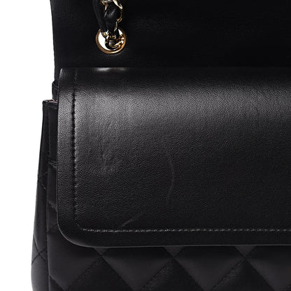 Chanel Lambskin Quilted Jumbo Double Flap Black 8 of 12