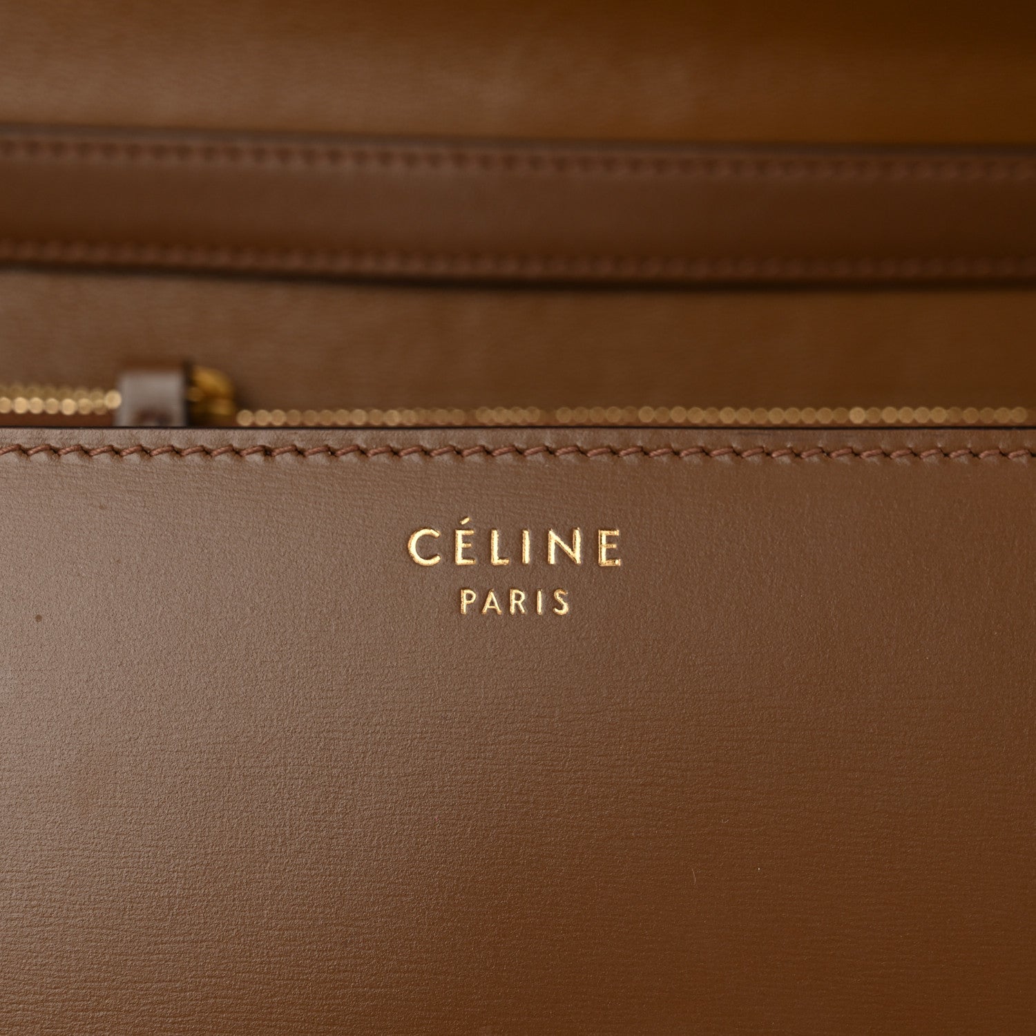 Celine Box Calfskin Medium Classic Box Flap Bag Camel 6 of 10