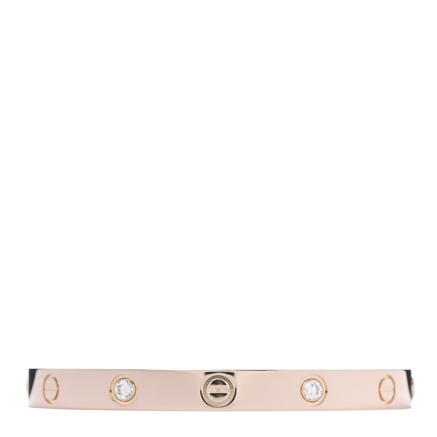 18K Pink Gold 4 Diamond LOVE Bracelet 16