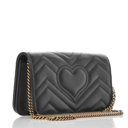 Gucci Calfskin Matelasse Mini Animal Studs GG Marmont Bag Black 3 of 8