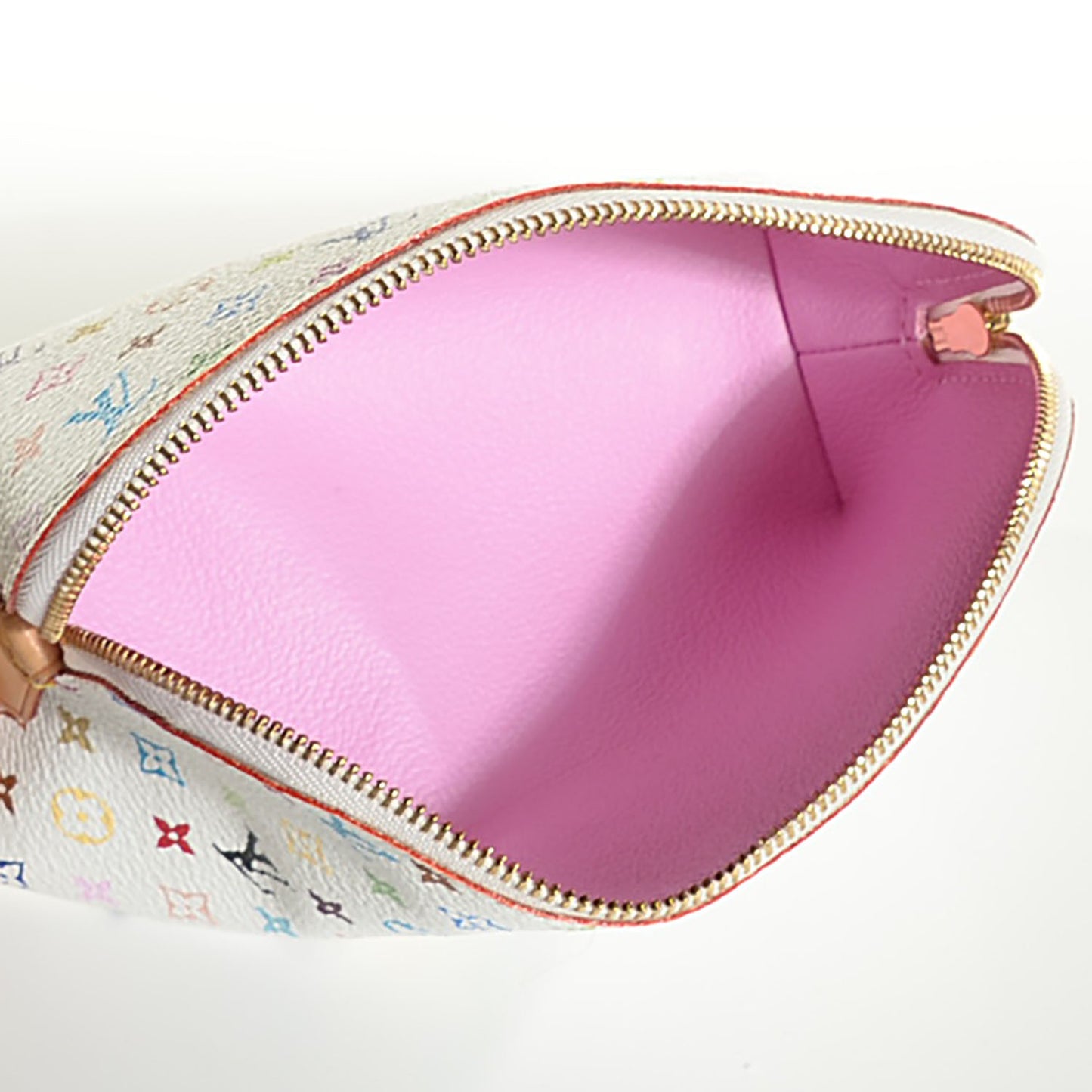 Monogram Multicolor Cosmetic Pouch White Litchi