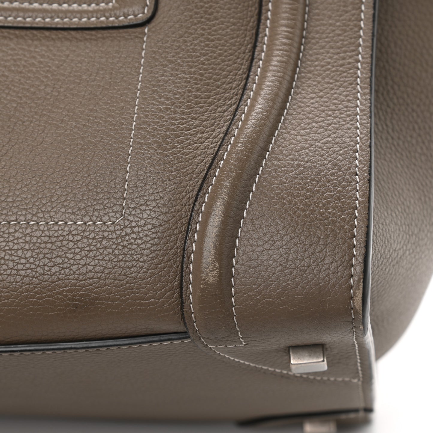 Drummed Calfskin Mini Luggage Souris