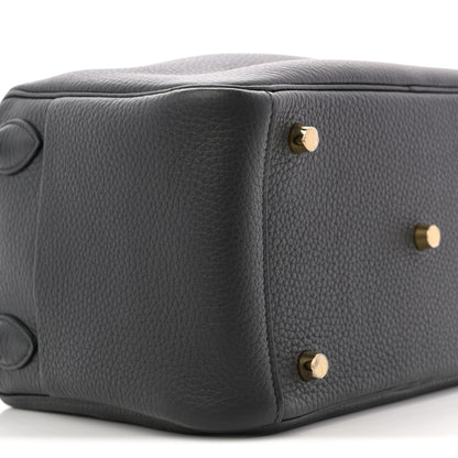 Hermes Taurillon Clemence Lindy 26 Black 9 of 10