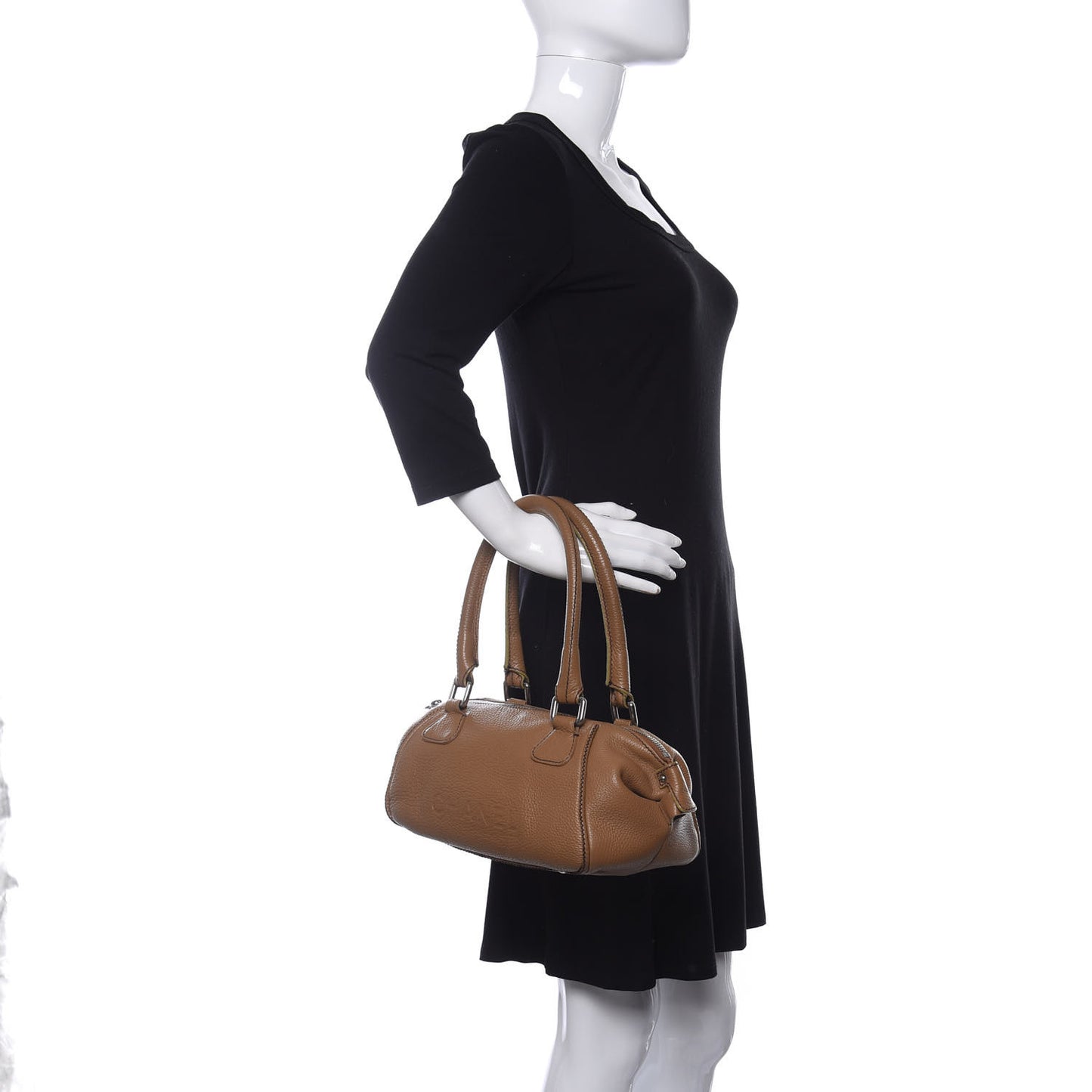 Calfskin Small Tassel Bowler Light Brown