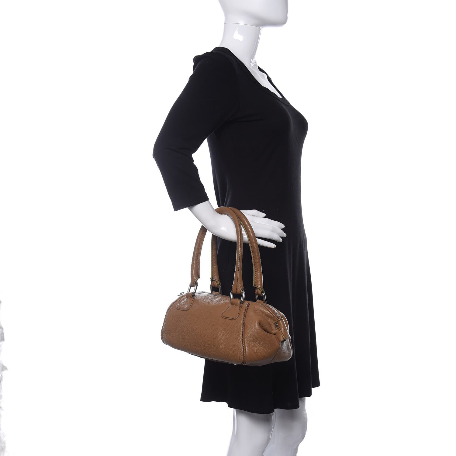 Chanel Calfskin Small Tassel Bowler Light Brown 2 of 20