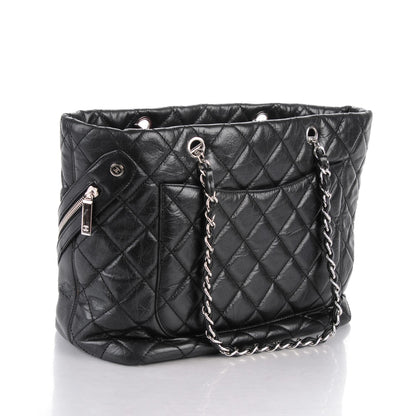 Chanel Aged Calfskin Quilted Large Cotton Club Tote Black 3 of 7