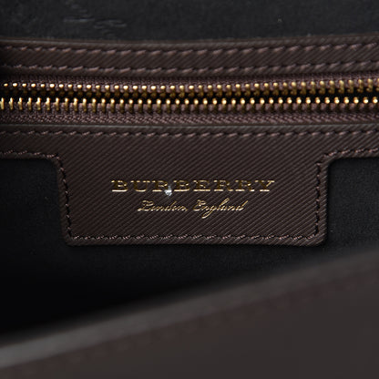 Burberry Trench Calfskin Medium DK88 Top Handle Bag Dark Chocolate 6 of 13