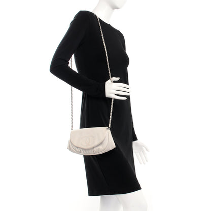 Chanel Caviar Half Moon Wallet On Chain WOC White 2 of 14