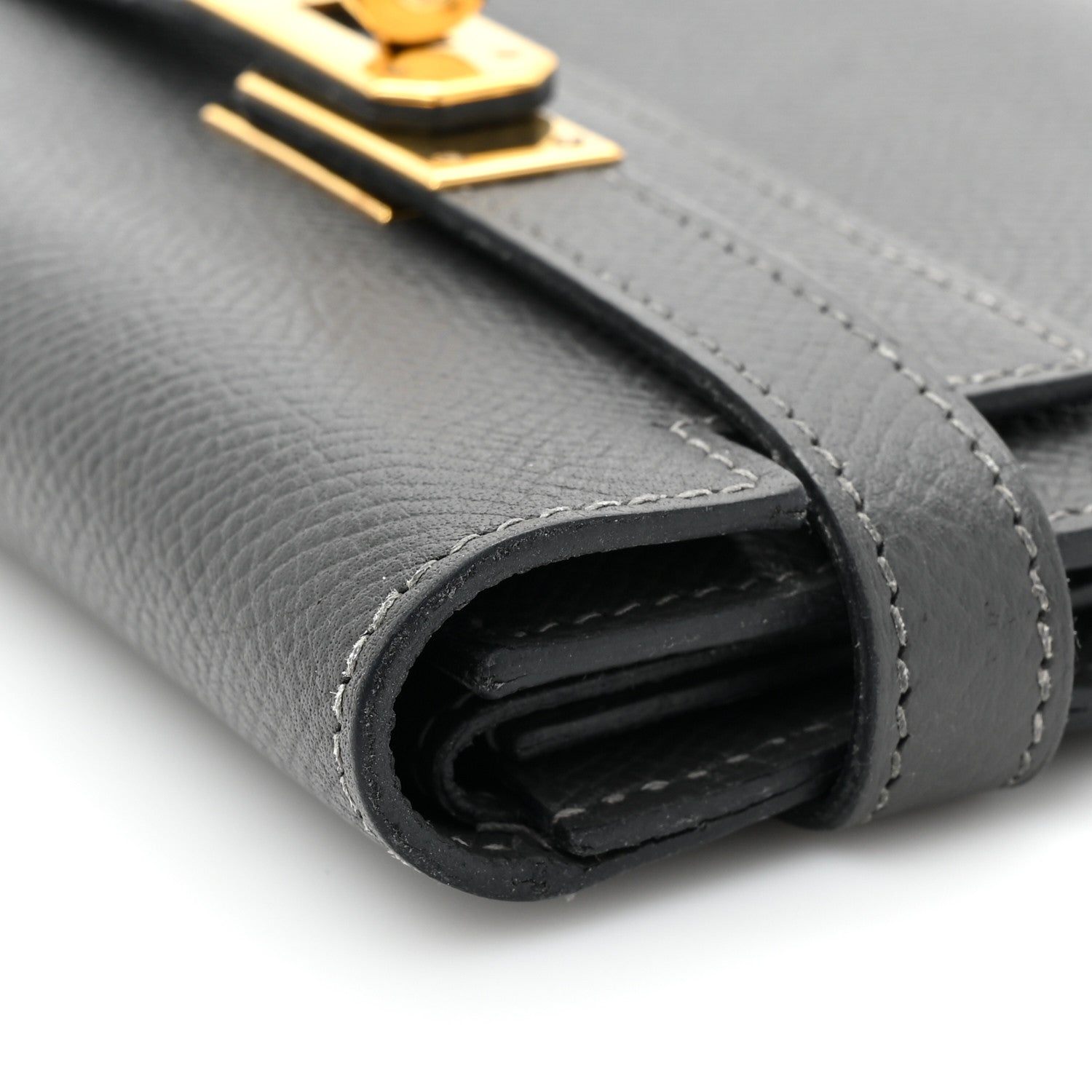 Hermes Courchevel Kelly Compact Wallet Graphite 12 of 12