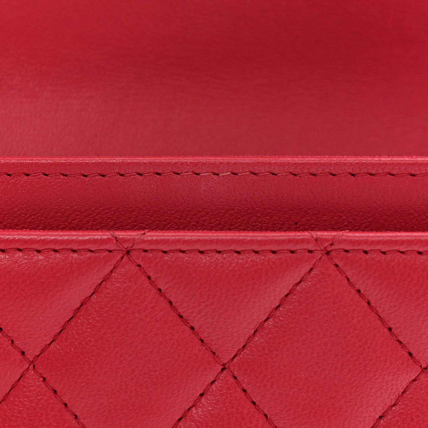 Chanel Lambskin Quilted Flap Card Holder Dark Pink 11 of 12