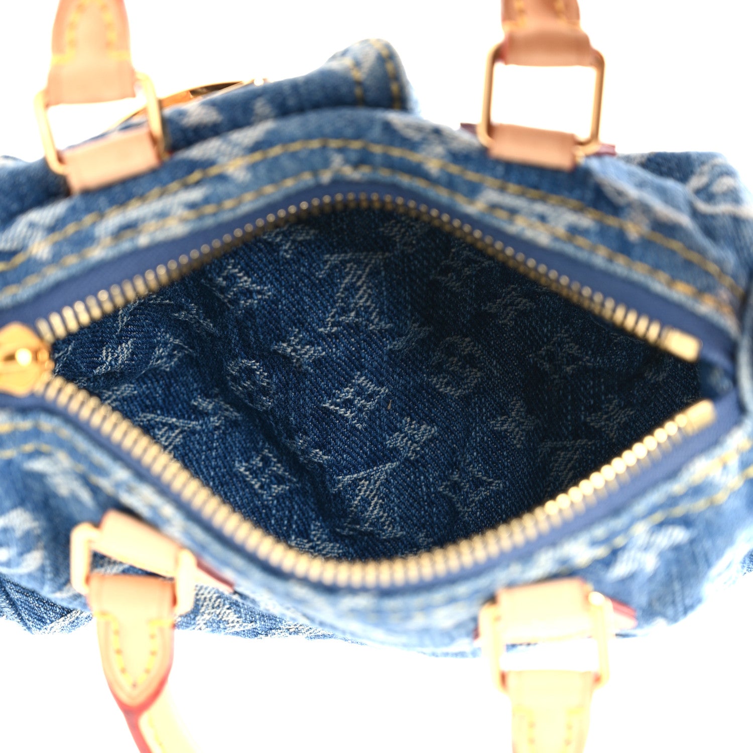 Louis Vuitton Monogram Denim Nano Speedy Blue 5 of 9
